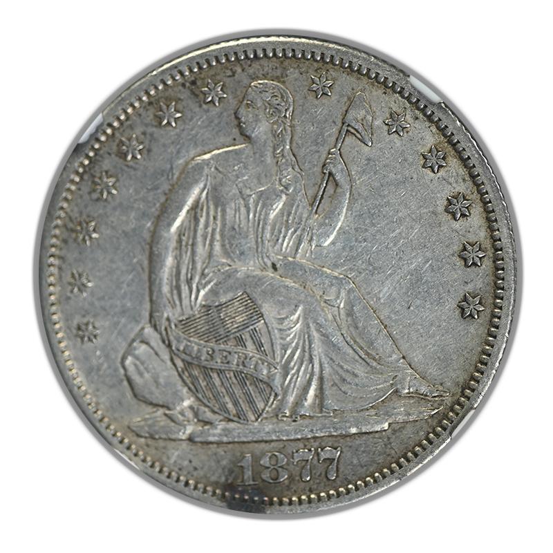 1877-S Liberty Seated Half Dollar 50C NGC AU53 Obverse