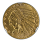1909 Indian Head Gold Quarter Eagle $2.50 NGC MS62 Obverse
