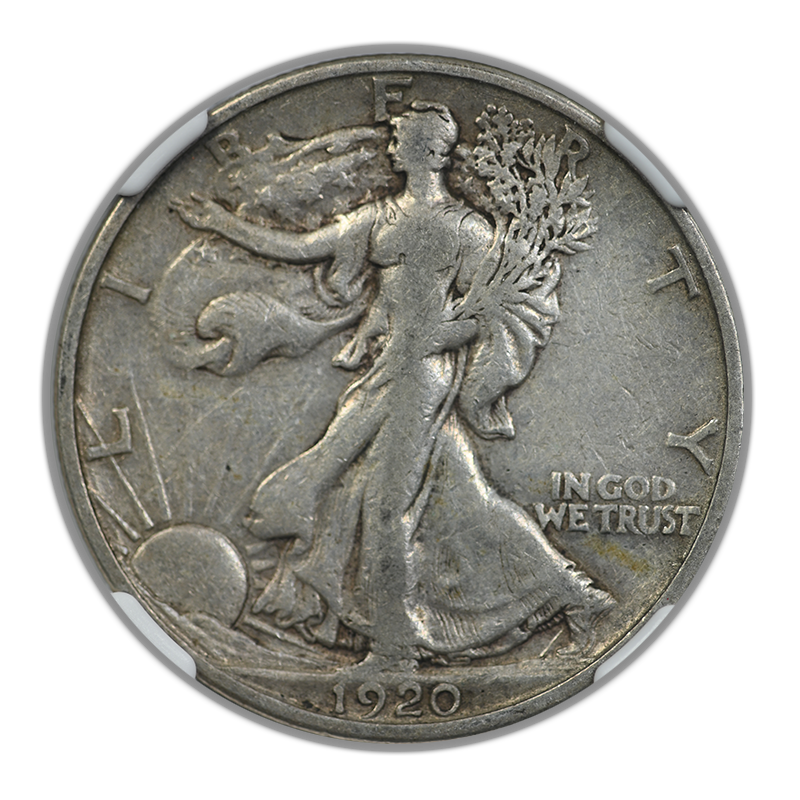 1920-S Walking Liberty Half Dollar 50C NGC VF25 Obverse