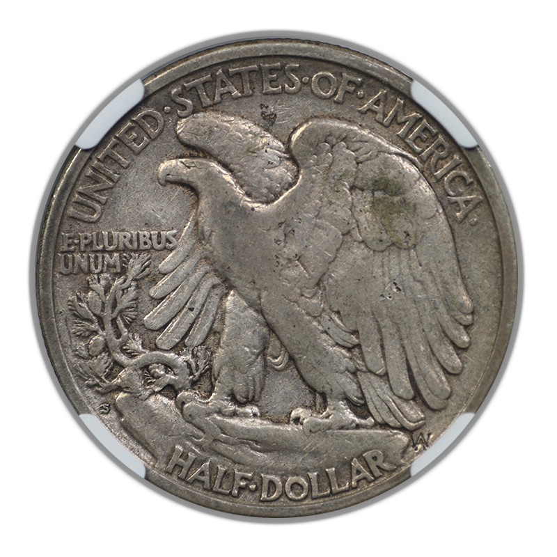 1920-S Walking Liberty Half Dollar 50C NGC VF25 Reverse
