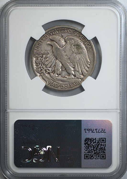 1920-S Walking Liberty Half Dollar 50C NGC VF25 Reverse Slab