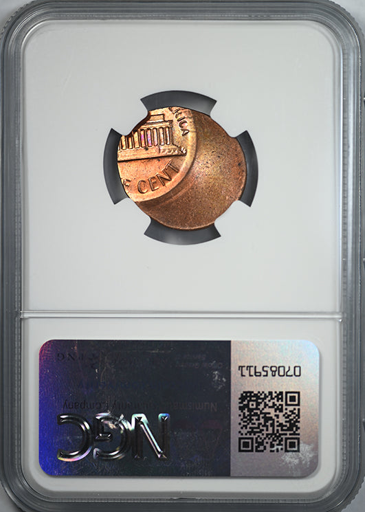1982 Lincoln Memorial Cent 1C NGC Mint Error MS64RB - Struck 55% Off Center