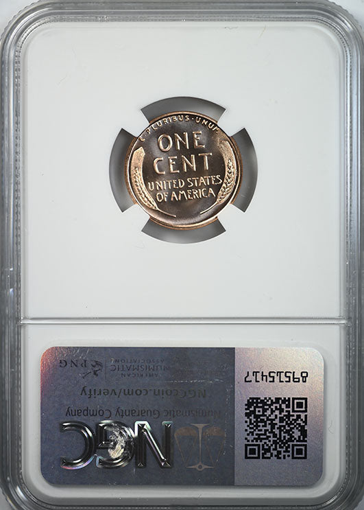 1954 Proof Lincoln Wheat Cent 1C NGC PF69 Reverse Slab