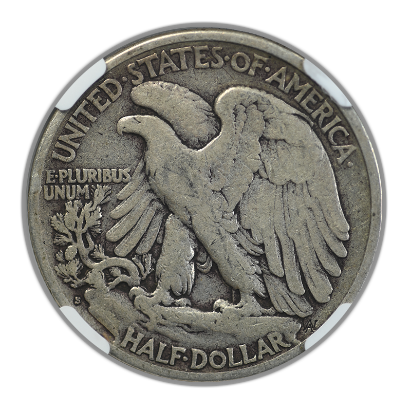 1923-S Walking Liberty Half Dollar 50C NGC VF25 Reverse