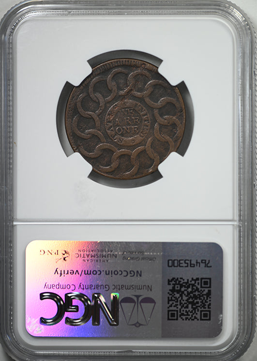 1787 4 Cinq P.R. Fugio Cent 1C States United NGC XF40BN