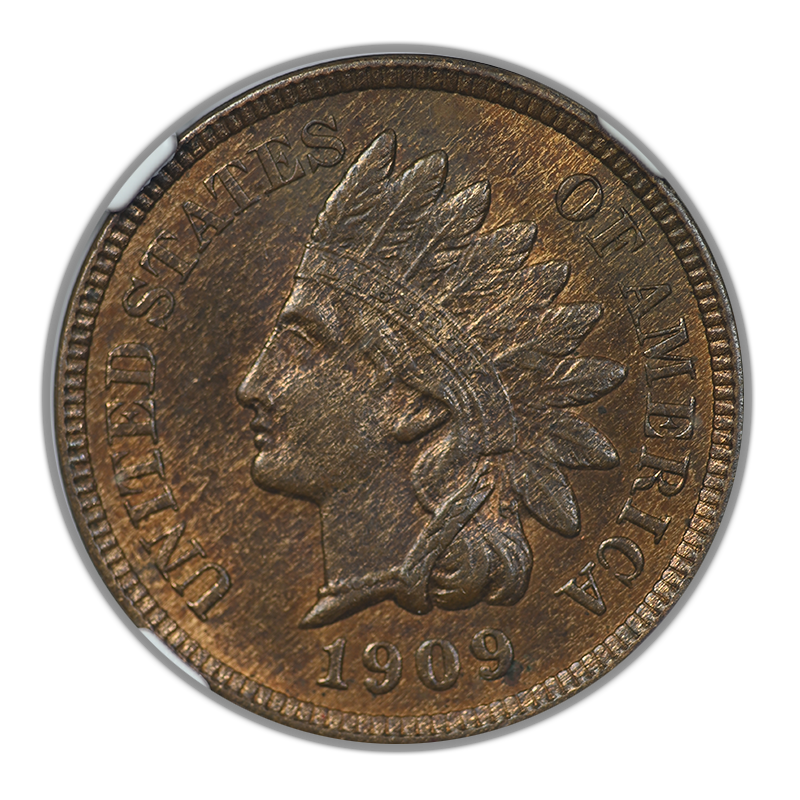 1909 Bronze Indian Head Cent 1C NGC MS64RB Obverse