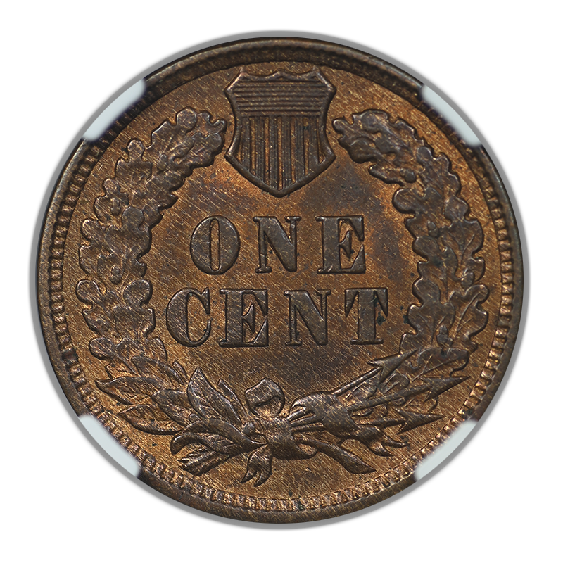 1909 Bronze Indian Head Cent 1C NGC MS64RB Reverse