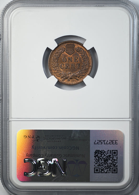 1909 Bronze Indian Head Cent 1C NGC MS64RB Reverse Slab