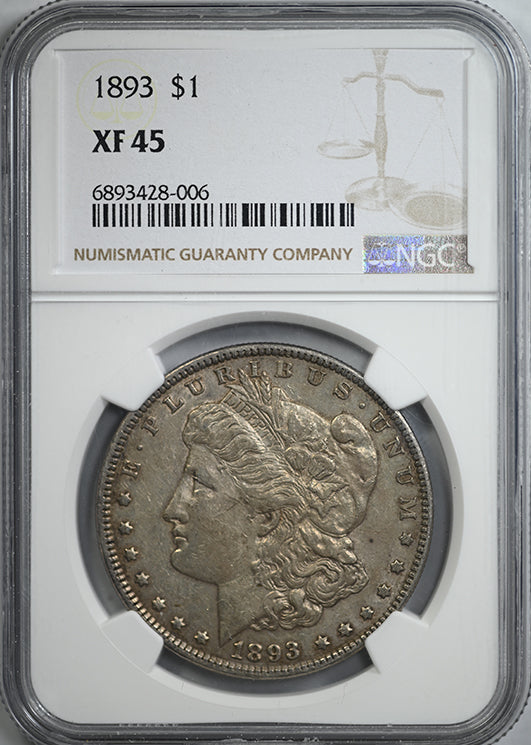 1893 Morgan Dollar $1 NGC XF45