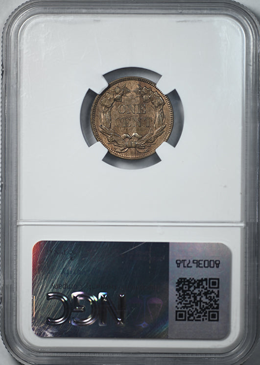 1857 Flying Eagle Cent 1C NGC MS63