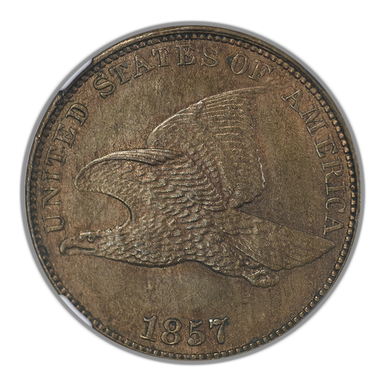 1857 Flying Eagle Cent 1C NGC MS63