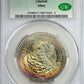 1984-Mo Mexico Silver Libertad 1 Onza CAC MS67 - RAINBOW TONED!