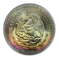 1984-Mo Mexico Silver Libertad 1 Onza CAC MS67 - RAINBOW TONED!