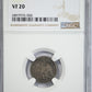 1877 ZS S Mexico 10C Centavos NGC VF20 Obverse Slab