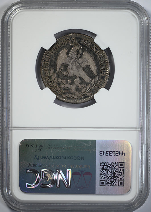 1859 MO FH Mexico 2R Reales NGC VF20 Reverse Slab