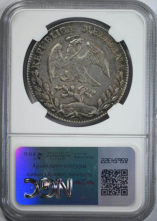 1895 GO RS Mexico 8R Reales NGC AU55 Reverse Slab