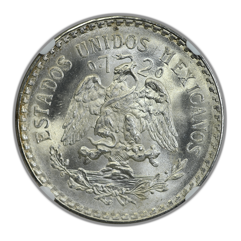 1945 M Mexico Silver Peso NGC MS66