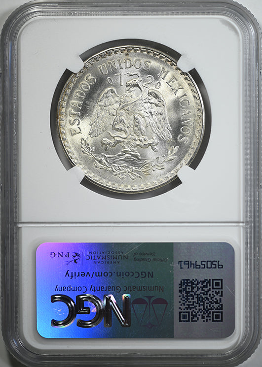 1945 M Mexico Silver Peso NGC MS66