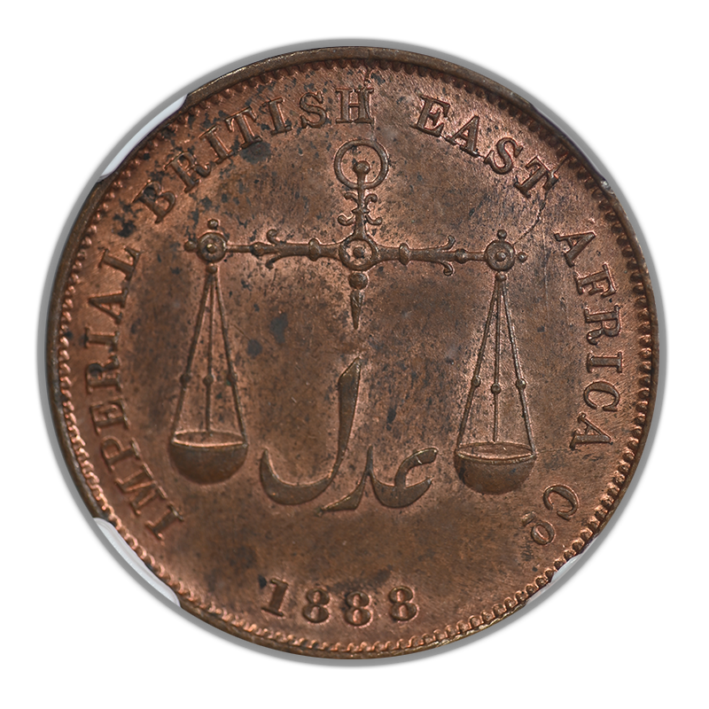 1888 C/M Mombasa Pice NGC MS62RB