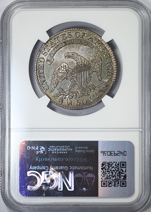 1828 Capped Bust Half Dollar 50C NGC XF45 CAC - TONED! Reverse Slab