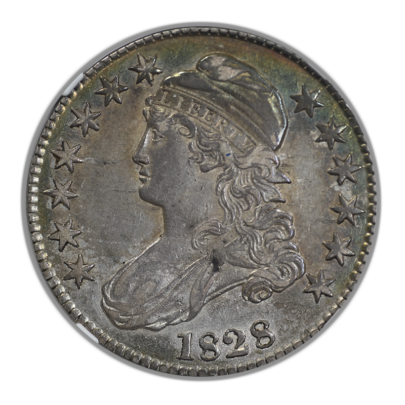 1828 Capped Bust Half Dollar 50C NGC XF45 CAC - TONED! Obverse