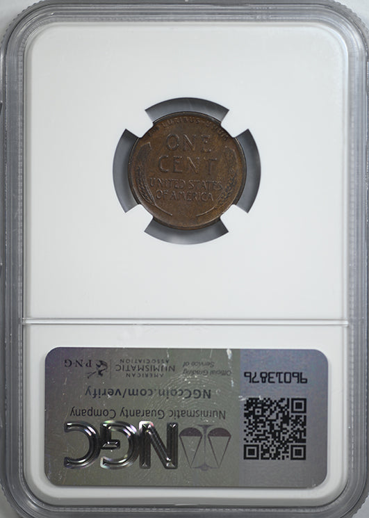 1922 No D Lincoln Wheat Cent 1C NGC VF20BN CAC - Strong Reverse