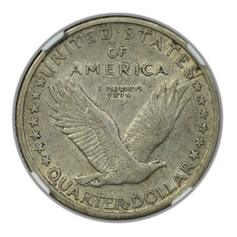 1917-D Type 1 Standing Liberty Quarter 25C NGC AU55