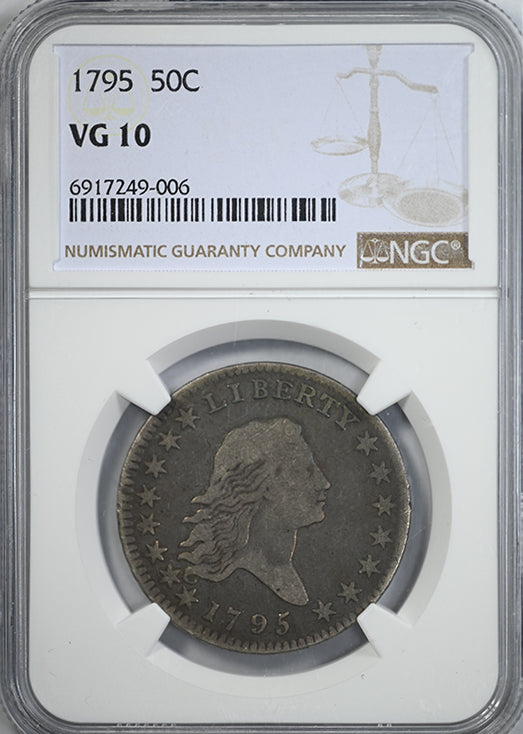 1795 Flowing Hair Half Dollar 50C NGC VG10
