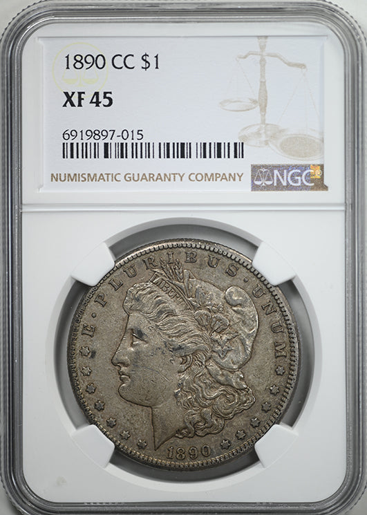 1890-CC Morgan Dollar $1 NGC XF45