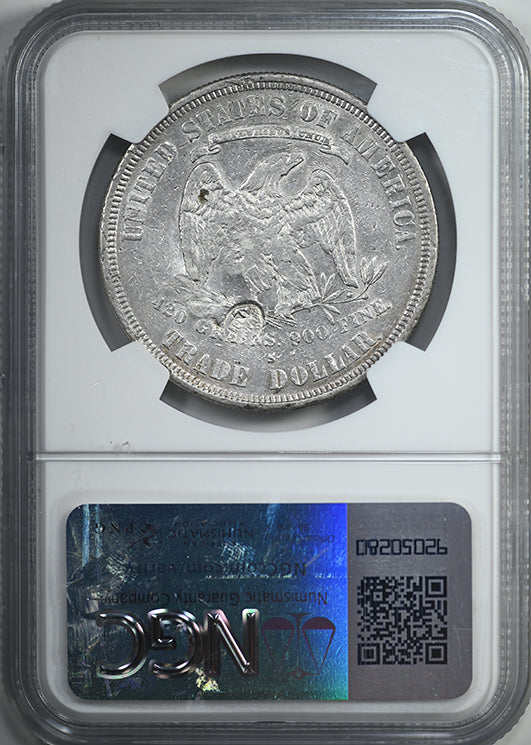 1877-S Trade Dollar T$1 NGC XF Details - Chopmarked