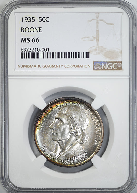 1935 Boone Classic Commemorative Half Dollar 50C NGC MS66 - TONED!