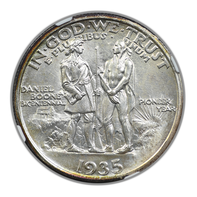 1935 Boone Classic Commemorative Half Dollar 50C NGC MS66 - TONED!