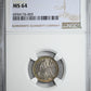 1891 Liberty Seated Dime 10C NGC MS64 - TONED!