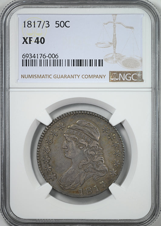 1817/3 Capped Bust Half Dollar 50C NGC XF40