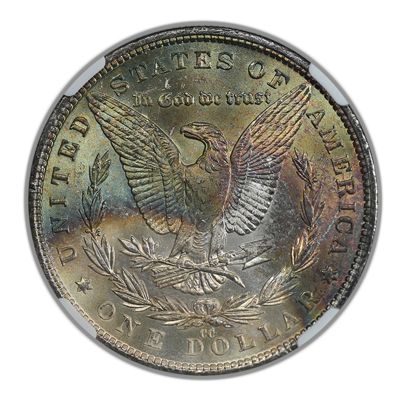 1882-CC Morgan Dollar $1 NGC MS63 - REVERSE TONED!