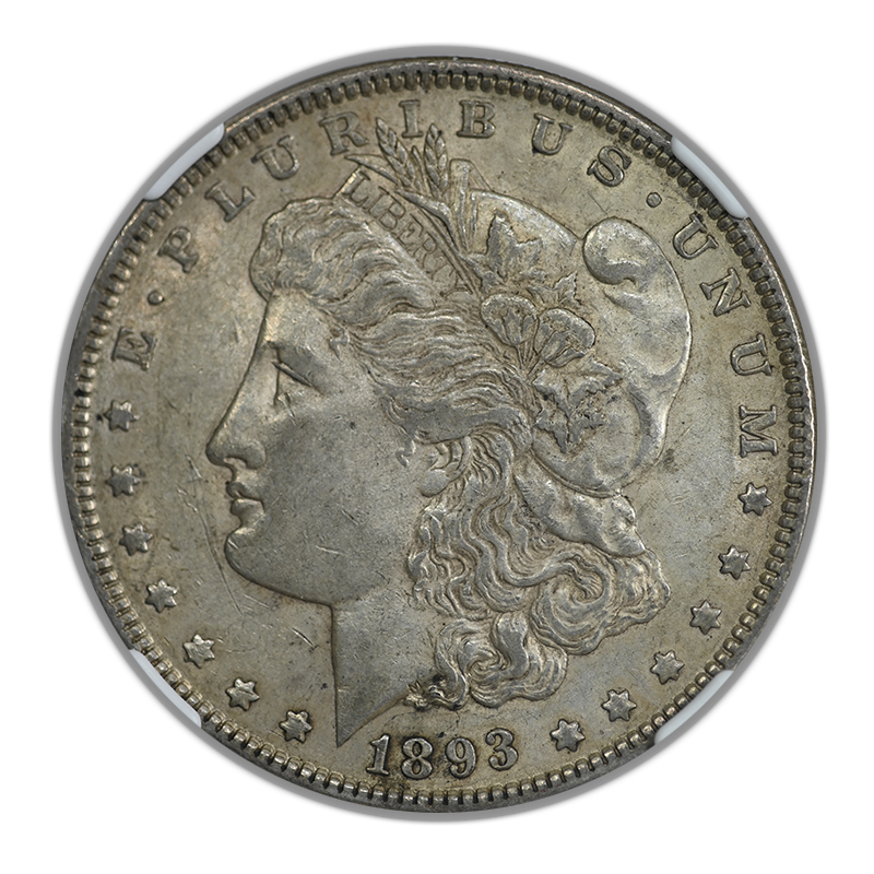 1893 Morgan Dollar $1 NGC AU53