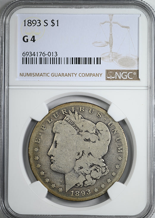 1893-S Morgan Dollar $1 NGC G4