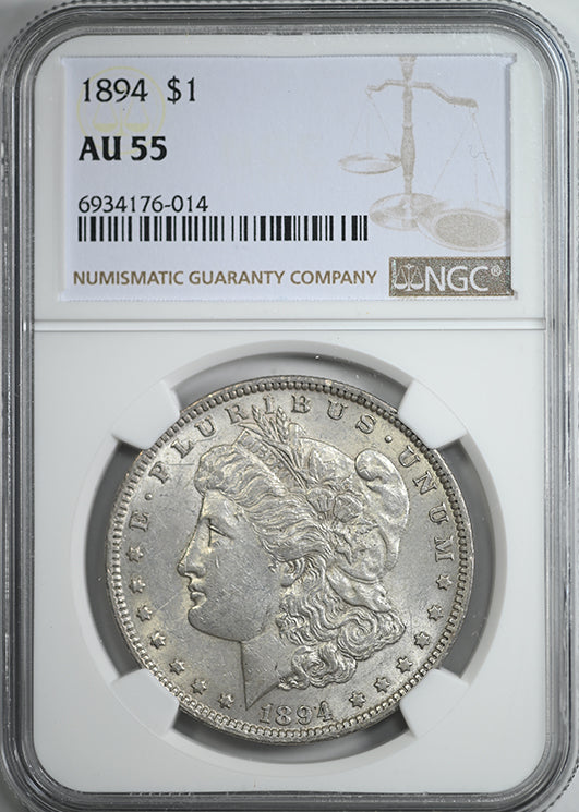 1894 Morgan Dollar $1 NGC AU55