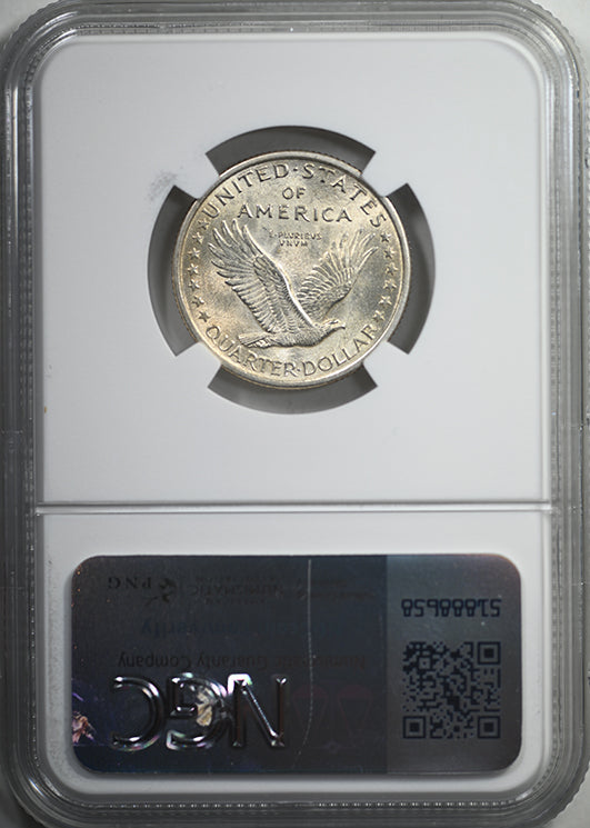 1917 Type 1 Standing Liberty Quarter 25C NGC MS64FH - Full Head