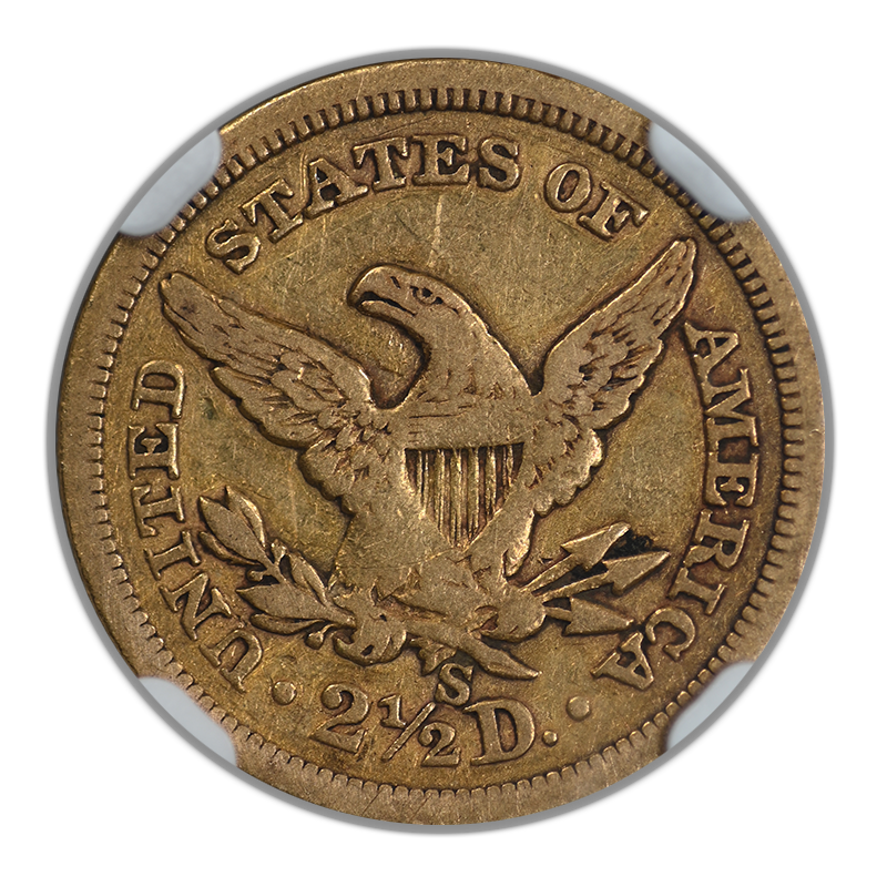 1865-S Liberty Head Gold Quarter Eagle $2.50 NGC XF40