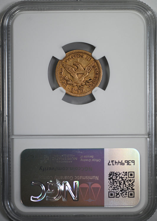 1865-S Liberty Head Gold Quarter Eagle $2.50 NGC XF40