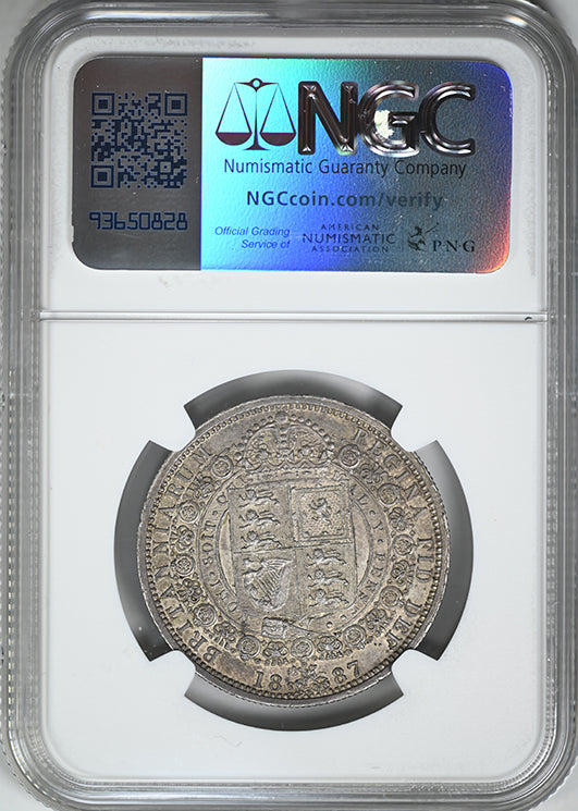 1887 Great Britain 1/2C Crown Jubilee Head NGC AU58