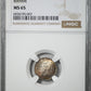 1915 Ecuador 1/2D Decimo Birmm NGC MS65 - TONED!