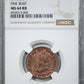VS 1986 (1929) India 1/4A Anna Gwalior Fine Bust NGC MS64RB