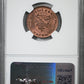 VS 1986 (1929) India 1/4A Anna Gwalior Fine Bust NGC MS64RB