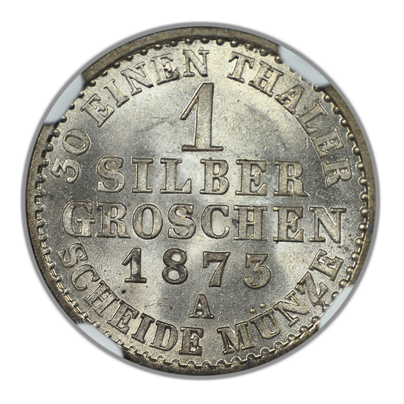 1873 A Germany 1SG Silber Groschen German States Prussia NGC MS63