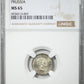 1872 A Germany 1/2SG Silber Groschen German States Prussia NGC MS65