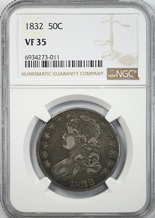 1832 Capped Bust Half Dollar 50C NGC VF35