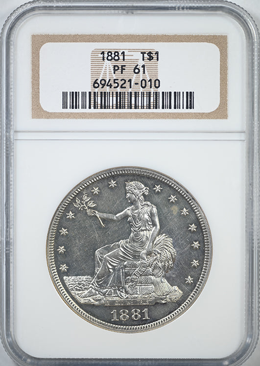 1881 Proof Trade Dollar T$1 NGC PF61