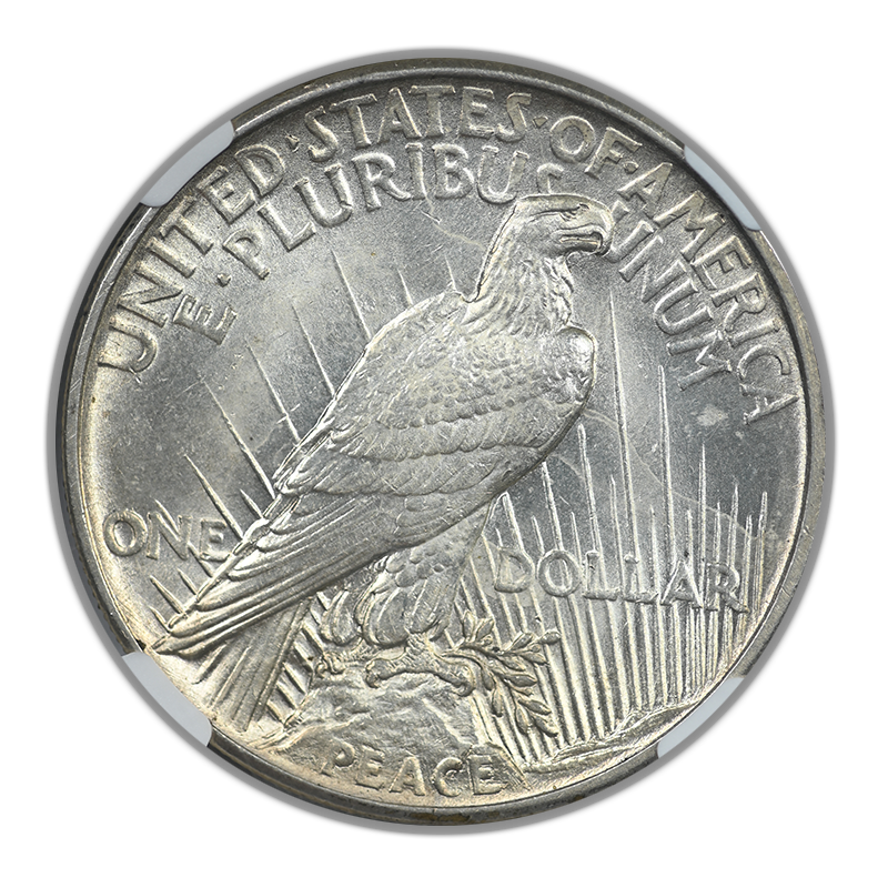 1921 Peace Dollar $1 NGC MS62